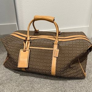 Authentic Coach Signature Brown Duffle Bag